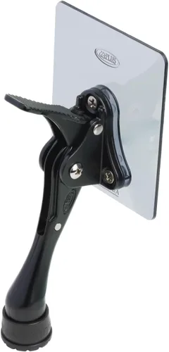 Soporte adhesivo One-Touch para tope de puerta (negro, 1 x 1 unidad)
