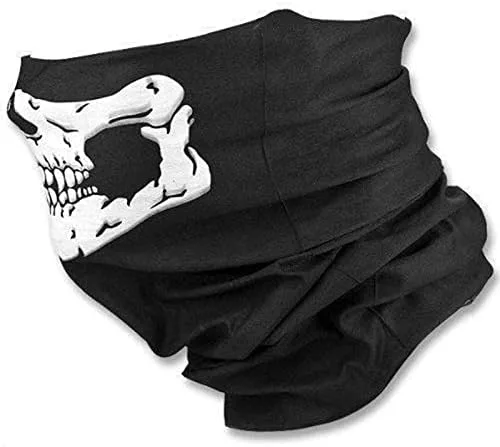 Miniatura 4 de 4 máscaras de calavera para la cabeza, bandana para Halloween, pasamontañas, transpirables, polaina para el cuello, bufanda para montar