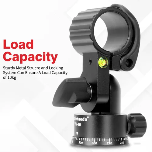 Miniatura 4 de Koolehaoda Brazo de extensión de trípode de 16.5" con columna central horizontal, extensión de boom de 28mm con base giratoria rotativa de 360°