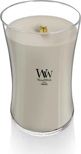 Miniatura 3 de WoodWick Santal Myrrh - Vela grande en frasco con forma de reloj de arena, cera de mezcla de soya prémium, mecha de madera Pluswick Innovation