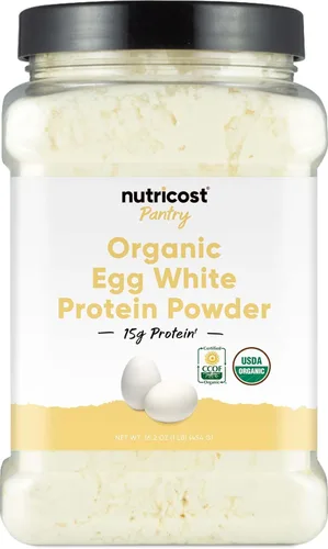 Nutricost Pantry - Proteína en polvo de clara de huevo orgánica (1 libra), sin OMG, sin gluten