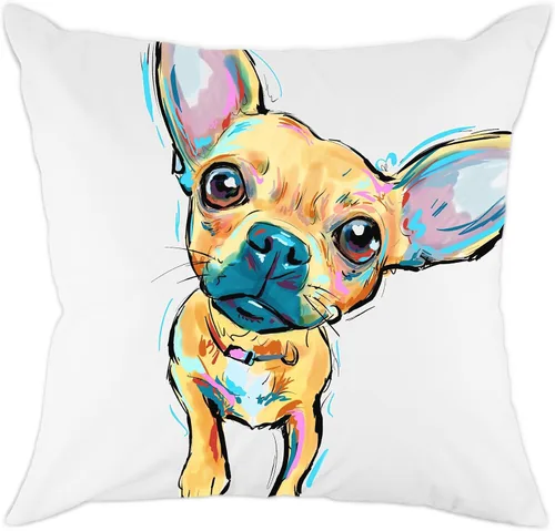 Miniatura 14 de Fundas de almohada con diseño de perro. fundas de cojín de algodón y lino para decorar hogares sofá de 18 x 18 pulgadas Pit Bull-m