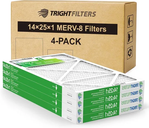 Miniatura 26 de TRIGHTFILTERS 12x12x1 Filtro de aire paquete de 6 unidades, duraderos filtros plisados MERV 8 para hogar HVAC CA y horno, filtro de aire compacto