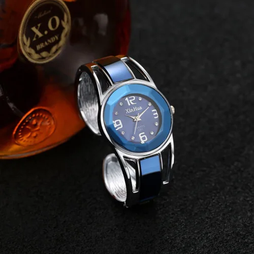 Miniatura 5 de Gosasa Reloj para mujer, diseño impresionante, banda de metal, tamaño pequeño y mediano, brazalete de vestir, 6 pulgadas, juego de regalo con pulsera
