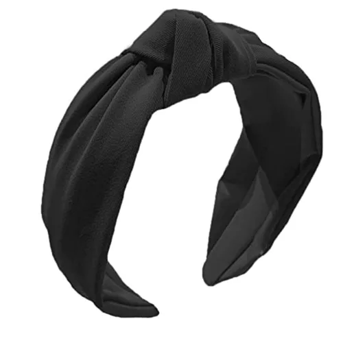Miniatura 14 de Etercycle Diadema para mujeres, diadema ancha anudada, banda elástica para el cabello de yoga, accesorios de moda para el cabello para mujeres