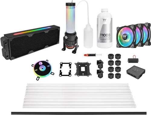 Miniatura 8 de Thermaltake Pacific C240 Ddc Res/Pump 5V Sincronización de placa base Radiador de cobre PETG Tubo duro Kit de refrigeración por agua CL-W242-CU12SW-A