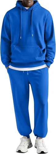 Miniatura 55 de COOFANDY Conjunto deportivo de 2 piezas para hombre, conjunto deportivo casual con capucha