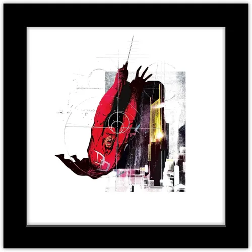 Trends International Gallery Pops Marvel Comics Daredevil - Póster de pared gráfico de guardián, 12.00 x 12.00 pulgadas, versión de marco negro