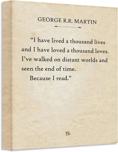 Miniatura 6 de Lone Star Art He vivido mil vidas – Cita de George R.R. Martin 11x14 Póster enmarcado, Arte literario para lectores, Impreso motivacional, Regalo