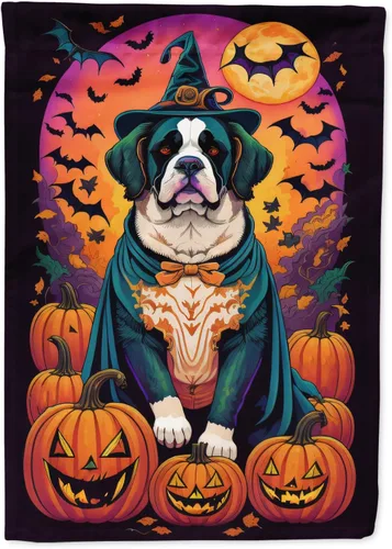Miniatura 63 de Caroline's Treasures DAC1466GF - Bandera decorativa para jardín de Halloween de Affenpinscher Witchy para jardín, decoración para patio exterior