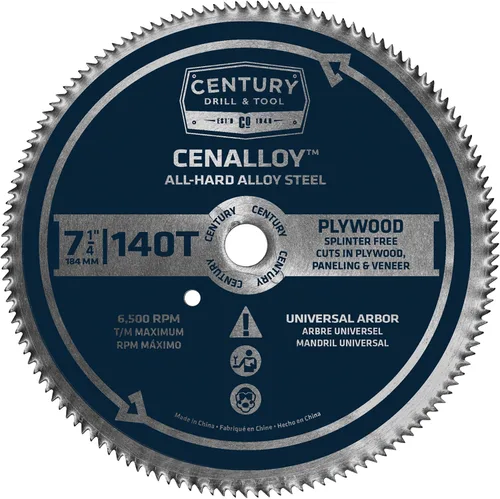 Miniatura 8 de Century Drill & Tool 08236 Cenalloy Hoja de sierra circular de madera contrachapada 3-3/8" por 80T