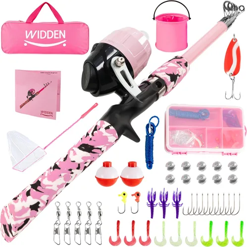 Miniatura 14 de WIDDEN Kids Fishing Pole, Portable Telescopic Kids Fishing Poles for Boys and Girls, Fishing Rod and Reel Combo Kit with Tackle Box, and Fishing