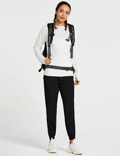 Miniatura 5 de Libin sudadera con capucha para mujer, con cremallera completa, UPF 50+, capucha con protección solar, de manga larga, para senderismo
