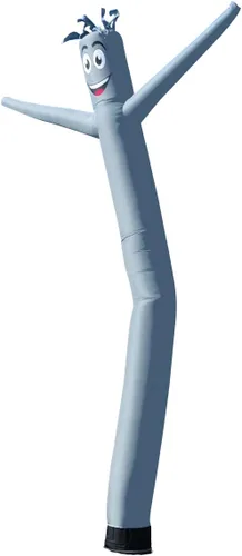 Miniatura 10 de Tubo inflable amarillo de 20 pies de alto para hombre, marioneta de baile y agitación, impulsada por aire, para exteriores
