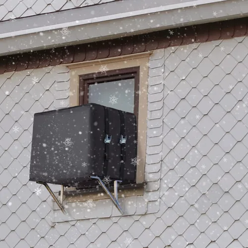 Miniatura 3 de Cubierta de aislamiento de aire acondicionado de ventana para unidad exterior, a prueba de polvo al aire libre e impermeable, 3 capas, 18.1 pulgadas