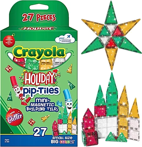 Miniatura 14 de CreateOn Crayola Mini azulejos magnéticos PIP, colores llamativos - juego de construcción para niños, juguetes de construcción magnéticos