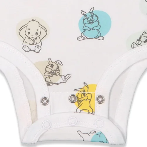 Miniatura 5 de Disney Bambi Lion King Mickey Minnie Mouse Winnie the Pooh Princess Dumbo - Paquete de 3 mamelucos para bebés recién nacidos a bebés