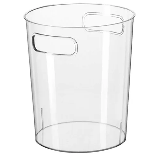 Miniatura 11 de Alipis 1 cubo de basura transparente con asa, cubo de basura de oficina, pequeño bote de basura redondo de plástico para baño, cocina, dormitorio