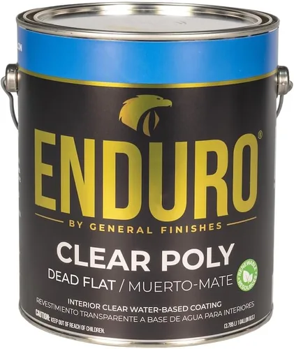 Miniatura 6 de General Finishes Enduro Poliuretano transparente a base de agua, 1 galón, mate Plano