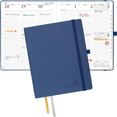 Miniatura 16 de POPRUN Agenda de bolsillo 2026-2027, tamaño del bolso, 4 x 6.25 pulgadas, calendario de bolsillo (julio de 2026 a junio de 2027) para bolso