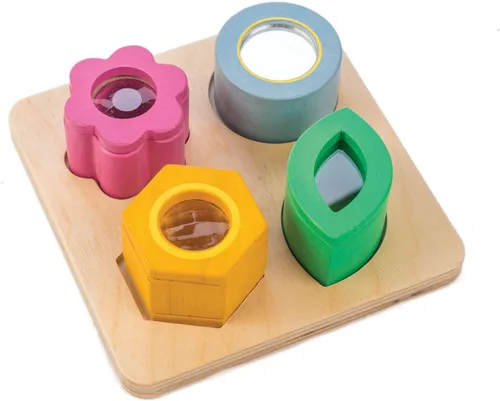 Tender Leaf Toys - Bandejas sensoriales - Bloques de bebé, clasificador de formas, juguete de clasificación de identificación de formas STEM para