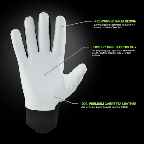 Miniatura 3 de Grip Boost Loaded - Guantes de bateo de béisbol con piel Boost Plus, tallas para adultos y jóvenes Negro