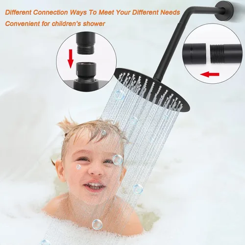 Miniatura 5 de Brazo extensor de cabezal de ducha, salida de agua del extensor de ducha - Baja el existente, extensión de tubo de ducha para baño, hecho de metal