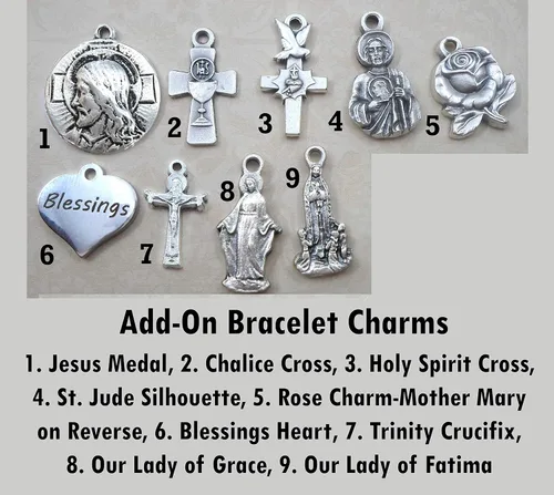 Miniatura 5 de St. Gerard Prayer Bangle Bracelet, Saint Gerard with Prayer, Patron Saint of Expectant Mothers, Extra Small to Large