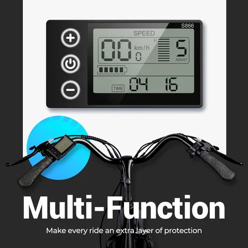 Miniatura 5 de Geemax - Triciclo eléctrico para adultos, 20 pulgadas x 4.0 con neumáticos de grasa, pico de 500 W, 15 MPH, 36 V, 13 Ah, batería de litio
