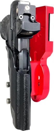 Miniatura 9 de Funda de competición profesional resistente para marco de polímero Walther PPQ Q5, PPQ M2 de 5 pulgadas Rojo / fibra de carbono