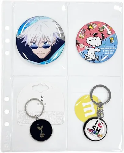 Miniatura 8 de Fundas de bolsillo transparentes A5 (10 páginas), páginas de repuesto para álbum de fotos para carpeta de 6 anillas (anchas), doble cara, 4