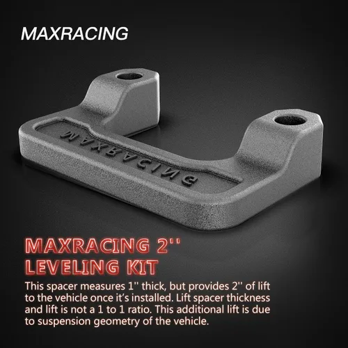 Miniatura 4 de Maxracing Kit de nivelación frontal de 2 pulgadas compatible con Chevy Avalanche Silverado Suburban 1500 Tahoe Sierra Yukon XL1500 2007-2026