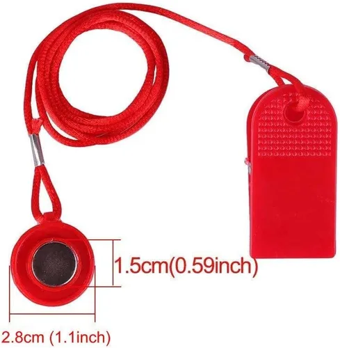 Miniatura 3 de Llave de seguridad para cinta de correr, imán de cinta de correr universal, bloqueo de seguridad con interruptor redondo, para la mayoría