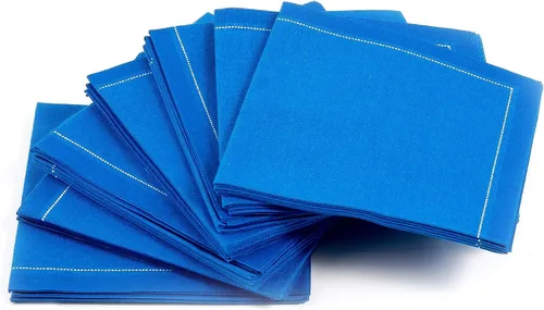 Miniatura 17 de Five Star Napkins Servilletas plegables de algodón para cóctel, bebidas, postres, bares, fiestas, eventos, vacaciones, bodas, fiestas, 8 x 8 Azul