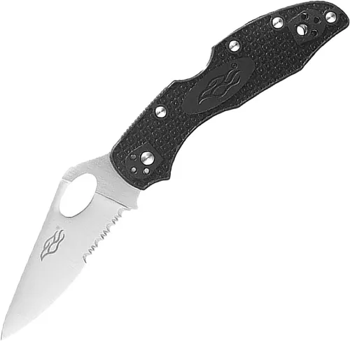 Miniatura 4 de Firebird GANZO F759MS-BK Cuchillo plegable de bolsillo de acero inoxidable 440C Hoja dentada Mango antideslizante con clip Pesca Camping EDC Hoja