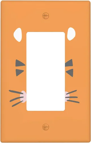 Miniatura 77 de Cubierta de interruptor de luz dúplex de elefante de dibujos animados de 1 banda, cubiertas de enchufe, placa frontal decorativa para receptáculo