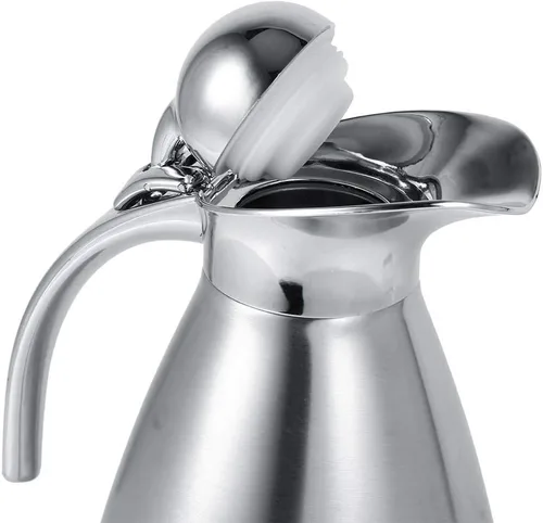 Miniatura 6 de Jarra aislada al vacío, jarra térmica de acero inoxidable, doble pared, aislante, para café, jugo, leche, té, bebidas (1.5 litros)