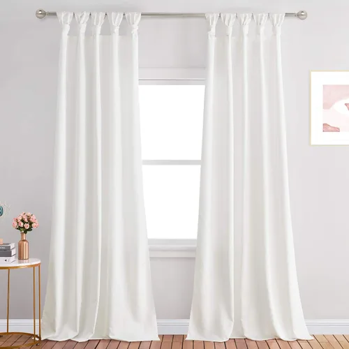 Miniatura 5 de EcoDrapes Paneles de cortina macizos con pestañas trenzadas para casa de lujo (rosa bebé, 52 pulgadas de ancho por 63 pulgadas de largo, 1 panel)