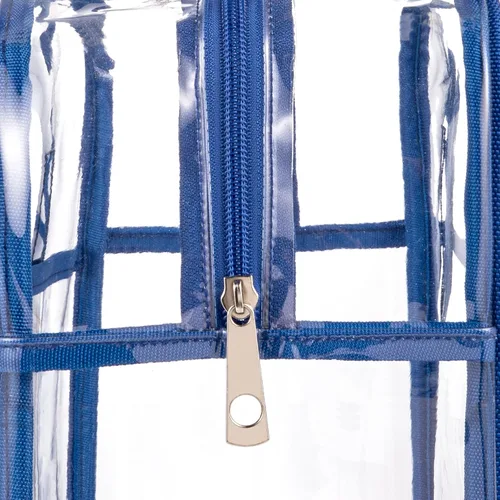 Miniatura 6 de Bolsa de aseo grande y gruesa de PVC con cremallera, bolsa transparente para cosméticos para el trabajo diario, viajes, deportes
