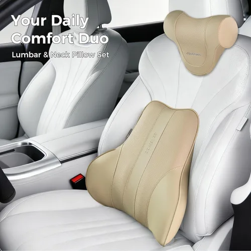Miniatura 8 de Coverado Almohada de apoyo lumbar para automóvil, almohada ergonómica de espuma viscoelástica para silla de oficina, cojín de espalda para aliviar