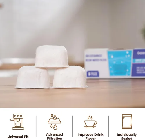 Miniatura 4 de Paquete de 6 filtros de agua premium para repuesto Breville BWF100 con resina de intercambio iónico