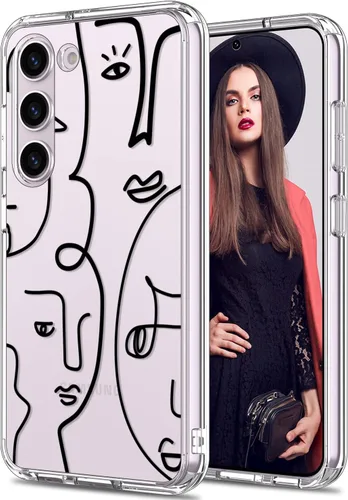 Miniatura 19 de ICEDIO Funda para Samsung Galaxy S23 Plus, delgada, transparente, con diseños de moda, para niñas y mujeres, funda protectora duradera y resistente