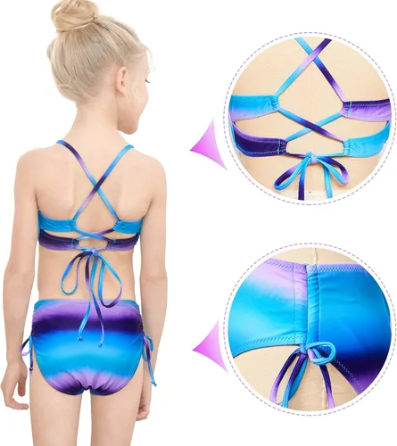 Miniatura 4 de Play Tailor Girls Bikini Swimsuit Kids Bathing Suit 2 Pcs Set Swimwear