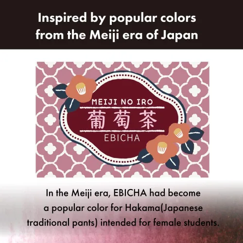 Miniatura 2 de Kuretake Ink-café MEIJI NO IRO EBICHA Botella de Tinta 0.71 oz para Plumas Estilográficas Té de uva (Ebika)