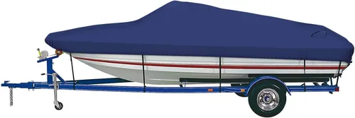 Miniatura 11 de iCOVER - Funda para lancha remolcable, impermeable, resistente, poliéster, grado marino, apta para lanchas V-Hull, de pesca y esquí de 20-23 pies