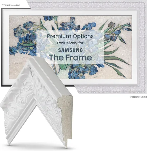 Miniatura 3 de Tuscan - Marco de TV blanco brillante de 32 pulgadas, compatible solo con televisores Samsung The Frame