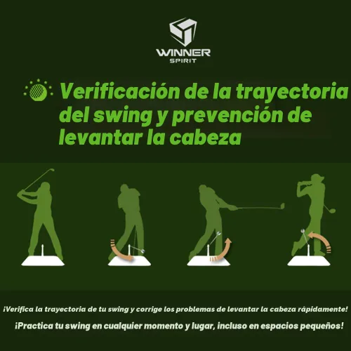 Miniatura 7 de WINNER SPIRIT Real Swing 300 Golf Swing & Hitting Trainer, True Impact, Comprobación de camino después de swing Alfombrilla de práctica