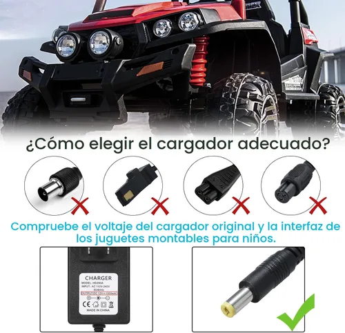 Miniatura 4 de Cargador de 12 V para niños de cochecito de arrastre, cargador de batería de coche de juguete eléctrico de 12 V variado, cargadores universales