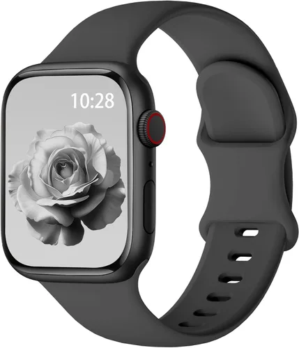 Miniatura 15 de Correa de silicona deportiva compatible con bandas de Apple Watch de 38mm 40mm 41mm 42mm 44mm 45mm 46mm 49mm para mujeres y hombres, correa