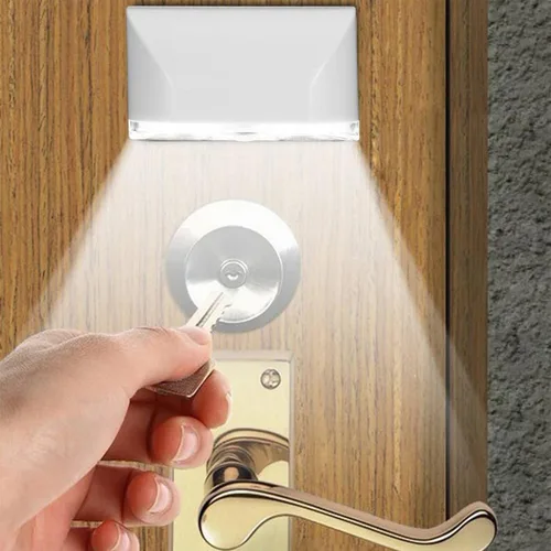 Miniatura 10 de Lámpara de luz de ojo de cerradura con batería PIR infrarrojo IR inalámbrico sensor automático detector de movimiento de puerta con 4 bombillas LED